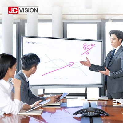 JCVISION 75 Inch JCHUB Interactive Flat Panel with Black/Silver Color IR 20 Points Touch for Education/Conference Using