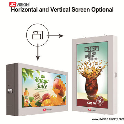 JCVISION 65&quot; Outdoor Waterproof Digital Signage Wall Mounted LCD Display